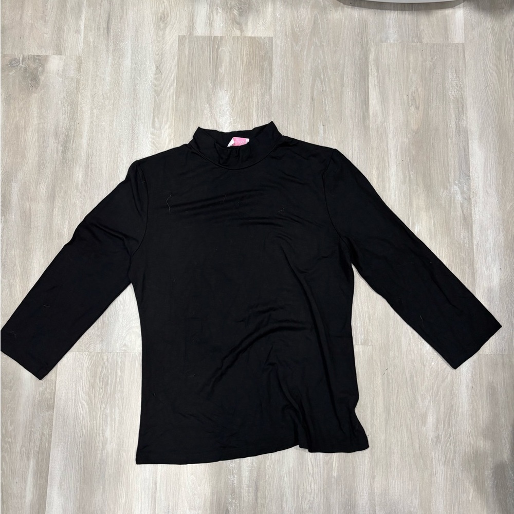 Pink Lily Black Long Sleeve Top